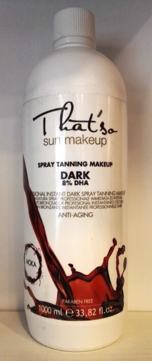 That'so Sun-Makeup Liquido Colore DARK per Trolley o Compressore, Abbronzante Spray Tan con 10% DHA 1LT