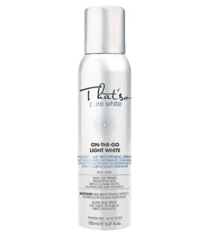 That'so Pure White On-The-Go Light White Instant Mat Spray Illuminante Contro le Macchie 150ml.