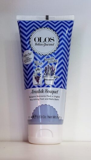 NOVITà OLOS ITALIAN GOURMET Balsamo Nutriente Piedi e Unghie AMABILE BOUQUET 100g.