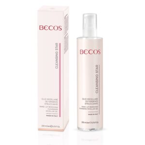 Becos Cleansing Star - Olio Micellare Detergente Struccante 200ml - Trattamento in Olio Micro-Emulsione particolarmente per pelli Mature con Rughe