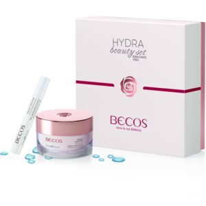 Becos Aqua Factor Crema Viso Idratante 50ml. + Gel Antifatica Occhi Roll-On 10ml. 2 Prodotti Hydra Beauty Set Idratante Viso SPEDIZIONE GRATIS