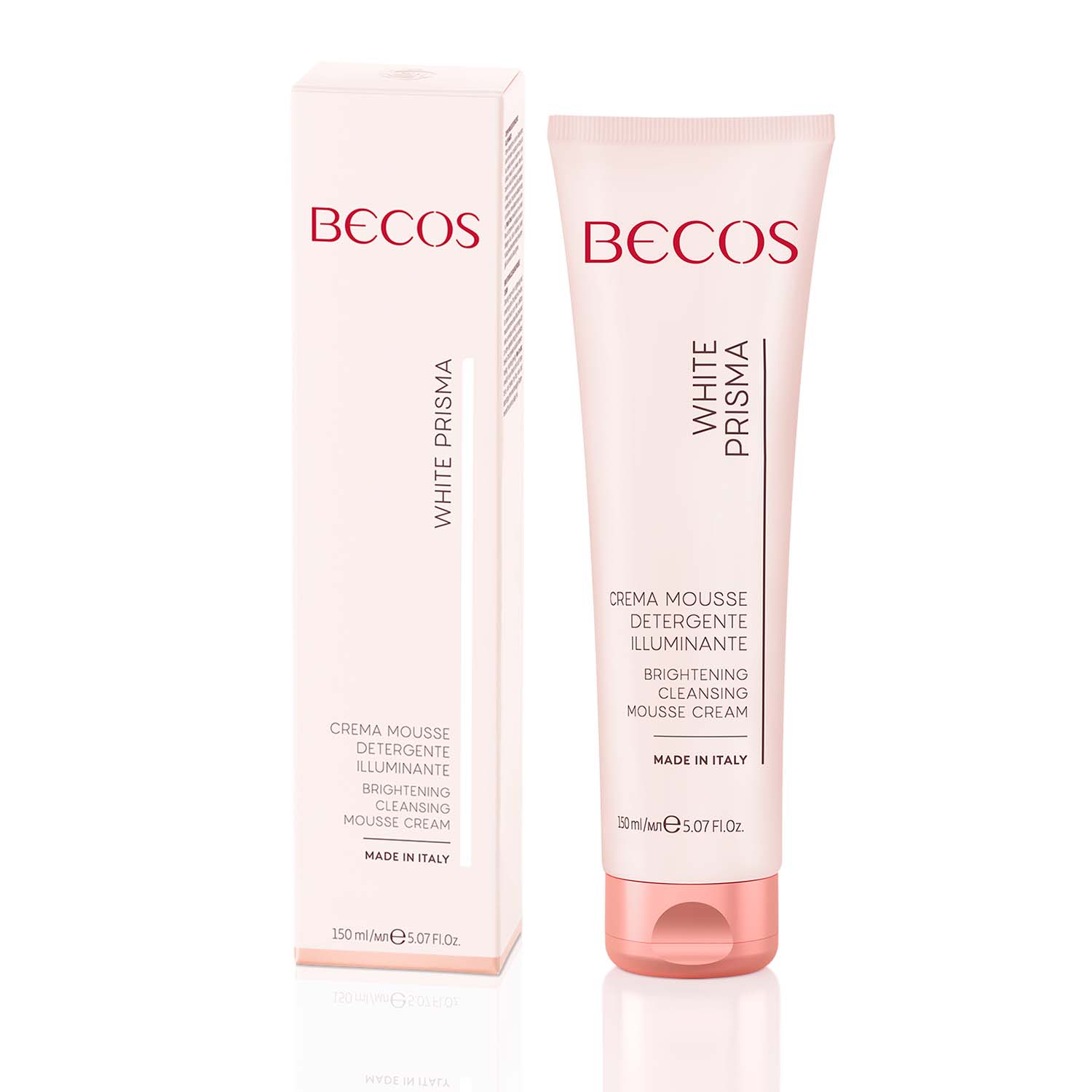 Becos-White-prisma-mousse-detergente-illuminante-150ml-astucciuato