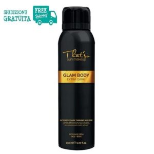 THAT'SO GLAM-BODY MOUSSE ABBRONZANTE con DHA 8% colore EXTRA-DARK da 150ml. ABBRONZANTE INTENSO PER IL CORPO - ABBRONZATURA NATURALE PER 3/4 GIORNI