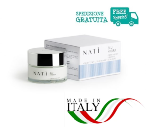 Natì Blu Hydra - Crema Viso 24h Bio-Quantistica Idratante Slow Aging Con Acqua Biotecnologica Vibrazionale 50ml
