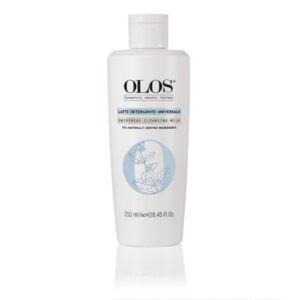 Olos Latte Detergente Viso Universale Idratante 250ml - Disidratazione, Secchezza Pelle, rimuove il make up dal viso detergendolo in profondità