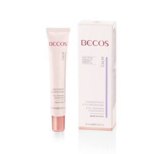 Becos Calm - Concentrato S.O.S Riparatore 20ml - Adatto Per Couperose, Capillari, Irritazioni Pelle, Pelle Sottile e Sensibile, Pelle Delicata