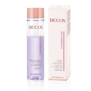Becos Cleansing Star Tonico Bi-Fasico Pelle Sublime 200ml - Anti-Age e protettiva per contrastare l’invecchiamento e prevenire le Rughe