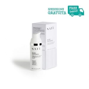 Natì Blanc Whitening - Crema Viso Bio-Quantistica Anti-Macchie Altissima Protezione - per pelli con macchie cutanee, spente e poco vitali, anche sensibili. con Acqua Biotecnologica Vibrazionale 50ml