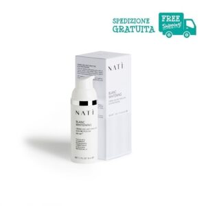 Natì Blanc Whitening - Crema Viso Bio-Quantistica Anti-Macchie Alta Protezione - per pelli con macchie cutanee, spente e poco vitali, anche sensibili. con Acqua Biotecnologica Vibrazionale 50ml