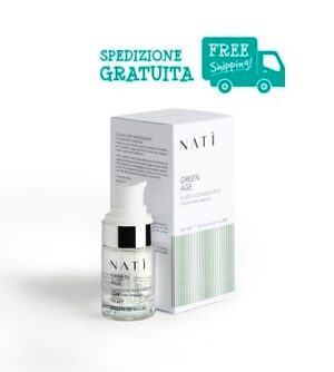 Natì Green Age - Fluido Viso Rassodante Concentrato Assoluto Bio-Quantistico - per pelli mature, spente, atone, con rughe e micro-rughe. con Acqua Biotecnologica Vibrazionale 15ml