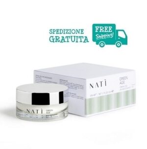 Natì Green Age - Crema Viso 24h Rassodante Bio-Quantistica -per pelli mature, spente, atone, con rughe e micro-rughe con Acqua Biotecnologica Vibrazionale 50ml