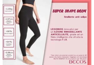 Becos Leggings Pancia Piatta Tonificante Modellante Drenante Idratante Anticellulite - taglia L/XL SPEDIZIONE GRATUITA