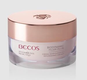 Becos Biodynamic Filler Plus Crema Viso Rimpolpante 50ml. + 4 Patch Rivitalizzanti Occhi e Labbra