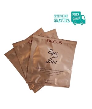 Becos Eyes and Lips - 3 Maschere Patch rivitalizzanti Monodose 6ml. - Sgonfianti, Illuminanti e Leviganti