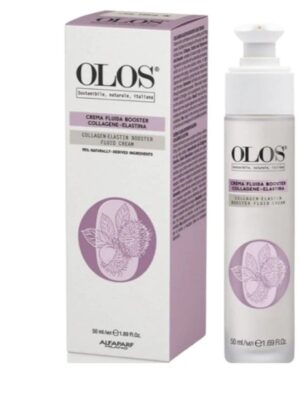 Olos Crema Fluida Booster Collagene-Elastina 50ml - combatte l'invecchiamento cutaneo precoce, rimpolpante, idrata e migliora l'elasticità cutanea, donando più tonicità e turgore alla pelle.