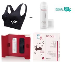 Becos Superbody - Kit Tone Body Set - Fluido Push-Up Seno Glutei + Top Rassodante Levigante - S/M - in grado di rassodare e modellare grazie al lavoro sinergico