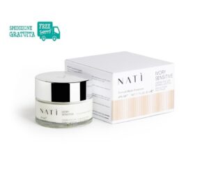 Natì Yvory Sensitive - Crema Viso 24h Lenitiva SPF20 BIO-QUANTISTICA con ACQUA BIOTECNOLOGICA VIBRAZIONALE 50ml