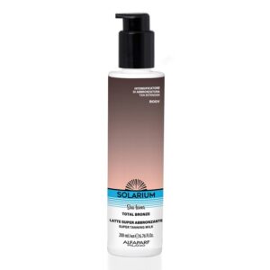 Solarium Total Bronze Latte Super Abbronzante Corpo 200ml. - Il prodotto ideale per chi vuole prolungare l'abbronzatura e avere una pelle dorata e luminosa.