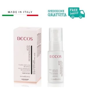 Becos Acid Regeneration - Fluido Anti-Età Bb Spf30 50ml - Anti-rughe che contrasta l’invecchiamento cutaneo e allo stesso tempo rende la pelle morbida ed elastica